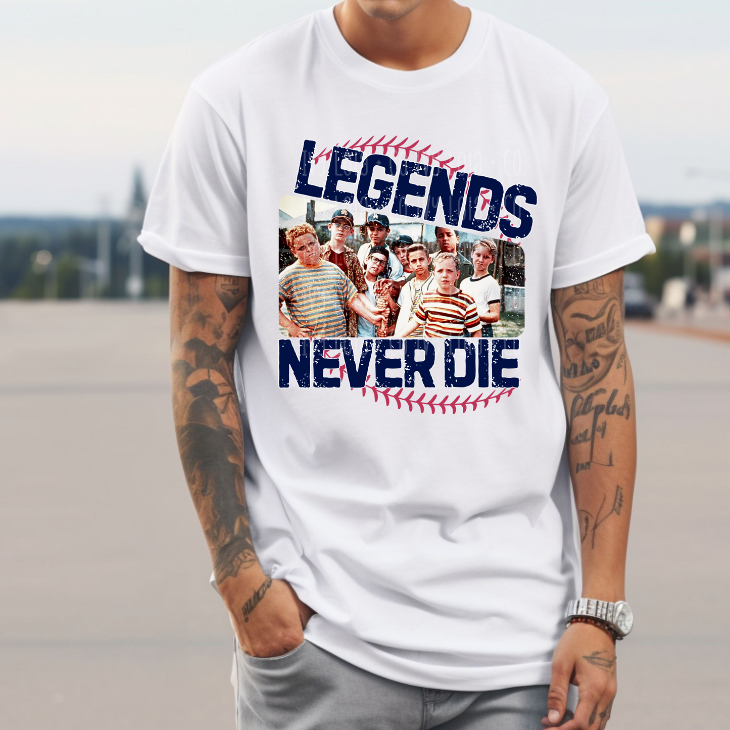 Nastalgic Baseball Legends Never Die Men's Graphic Tee