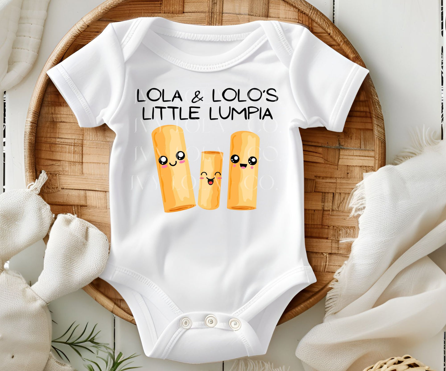 Lola and Lolo’s Little Lumpia Cute Filipino Baby Onesie