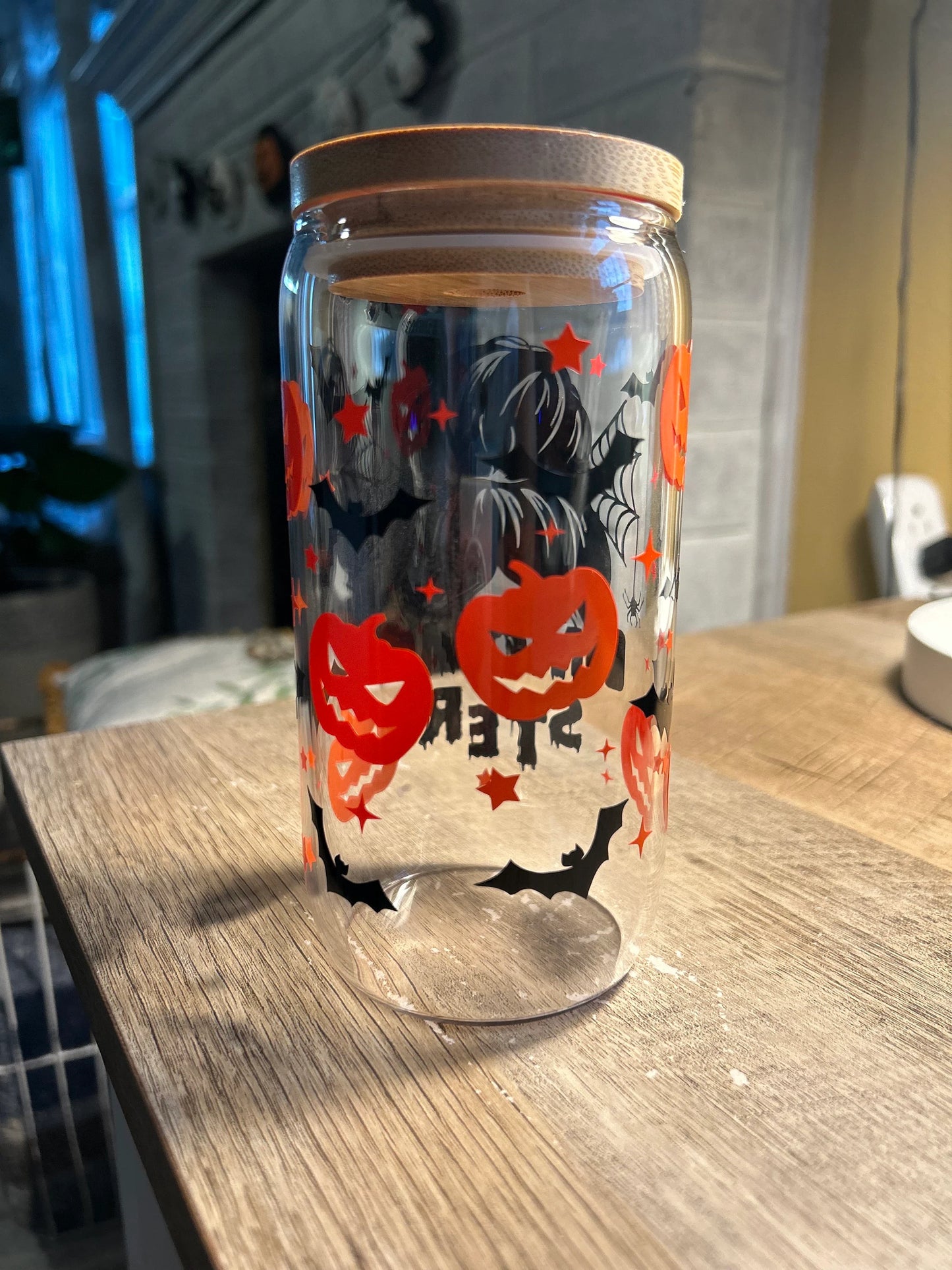 Momster Halloween Drinking Glass Cup