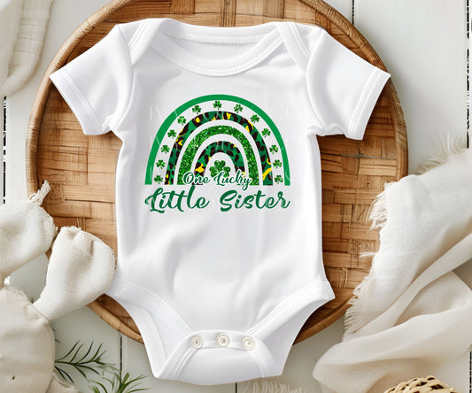 One Lucky Little Sister | St Patrick's Day Baby Onesie