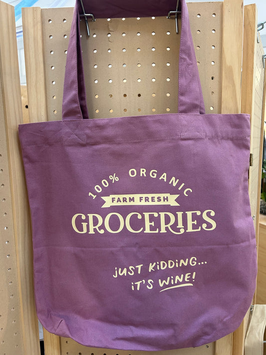 Groceries Tote for Wine Lovers