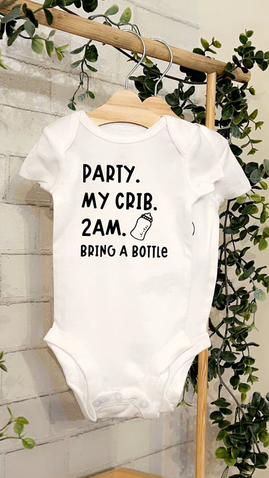 Party at my Crib | Funny Custom Baby Onesie