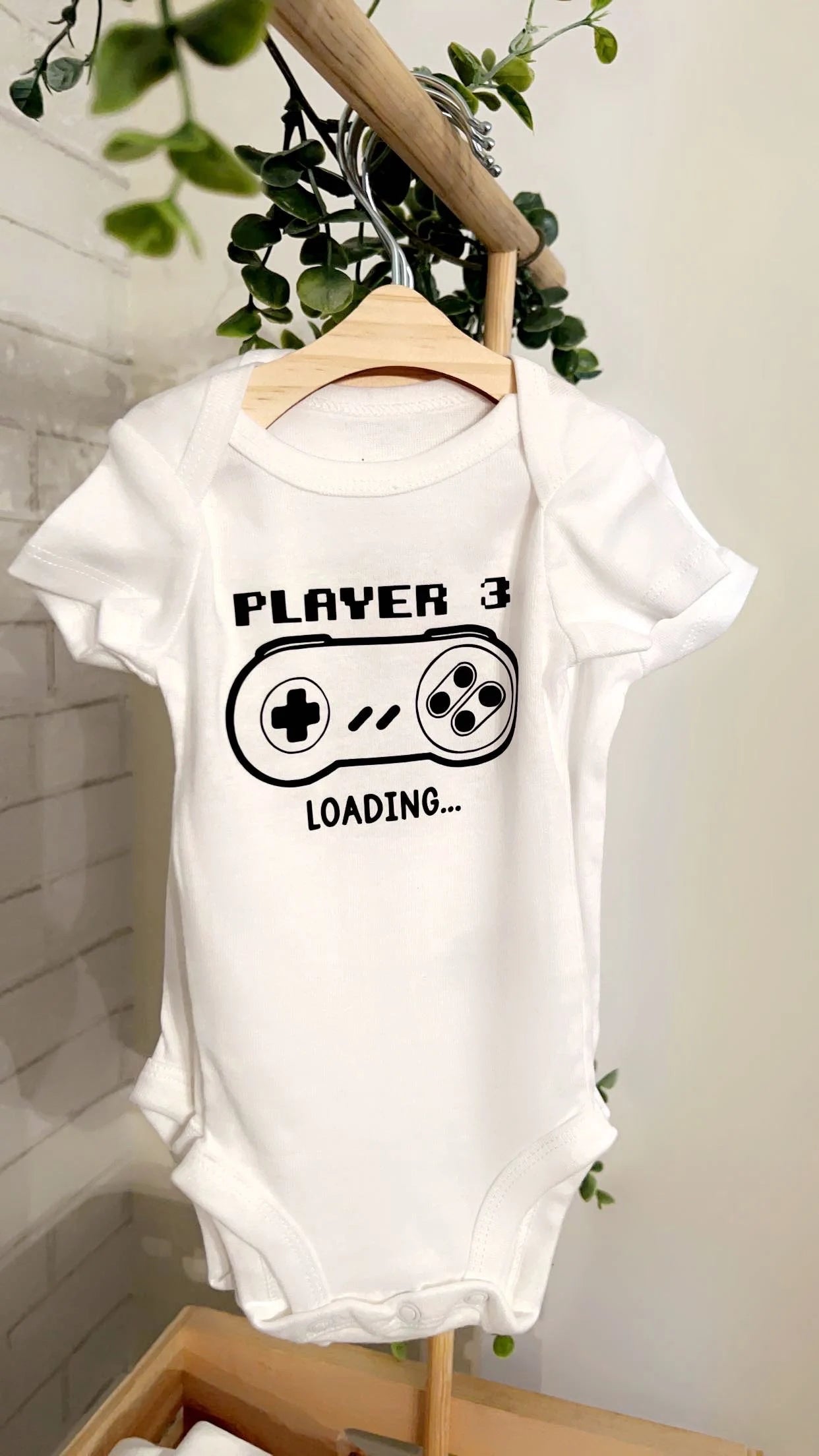 Player 3 loading… Video Game theme Pregnancy Announcement Onesie