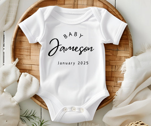 Personalized Baby Announcement | Onesie