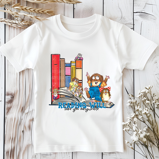Reading Will Take You Anywhere Youth Tee for Book Lovers