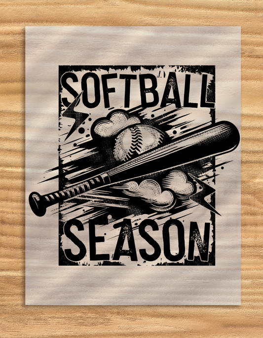 DTF Transfer Softball Season Design Graphic Tee For Players