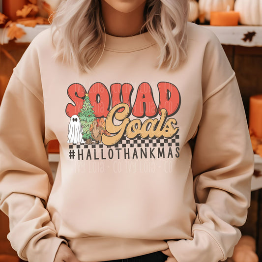 Squad Goals Hallowthankmas Sweater