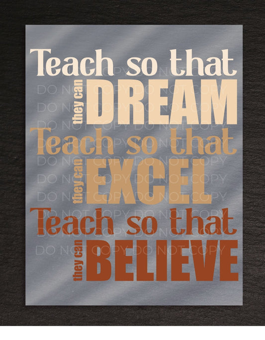 DTF Transfer Teach So That