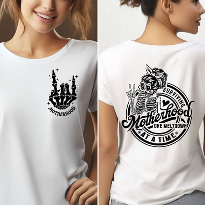 Skeleton Mom Life Graphic Tee or Cozy Sweater