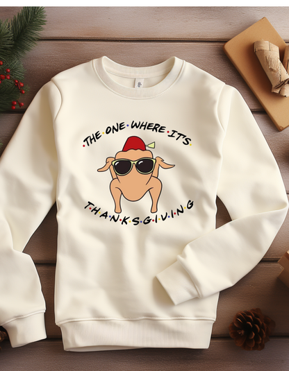 Thanksgiving Nostalgia Graphic T-Shirt, Cozy Crewneck, and Hoodie
