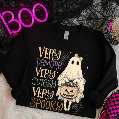 Very Demure Very Cutesy Very Spooky Ghost Sweatshirt