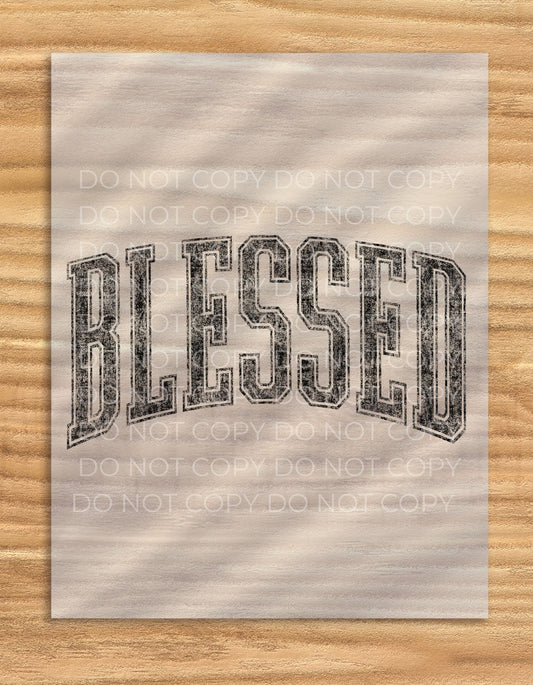 DTF Transfer Vintage Blessed