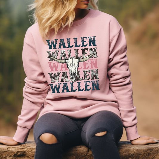Light Pink Wallen Crewneck Sweater