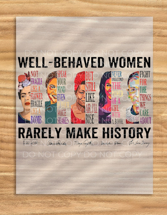 DTF Transfer Well Behaved Women