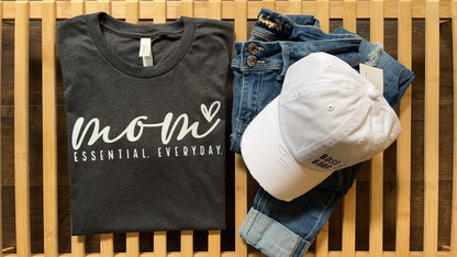 Everyday Comfort: Women's Mom Essential Tee & Cozy Crewneck Sweater