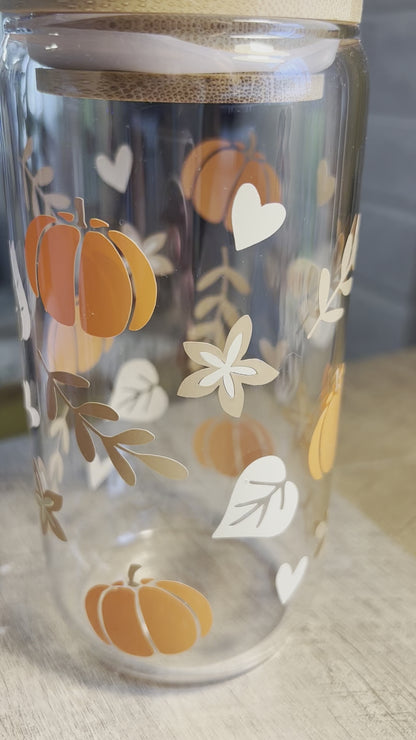 Fall Harvest Glass Cup